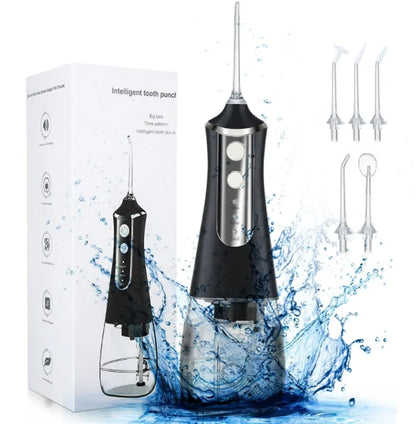 Draagbare Waterflosser voor Grondige Mondhygiëne | Oplaadbare Waterflosser met 5 opzetstukken